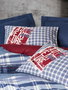 L'essentiel linge de maison Roger - Azul oscuro, Juego de funda de edredón doble ranforce